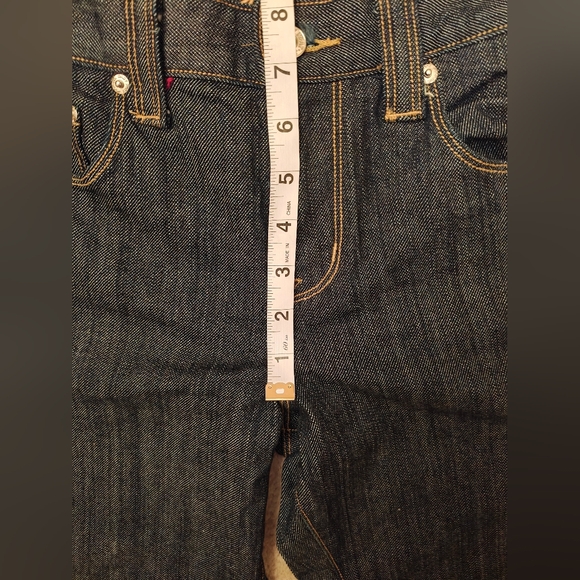 Baby Phat Cuffed Dark Wash Denim Capri Jeans. - Picture 8 of 9